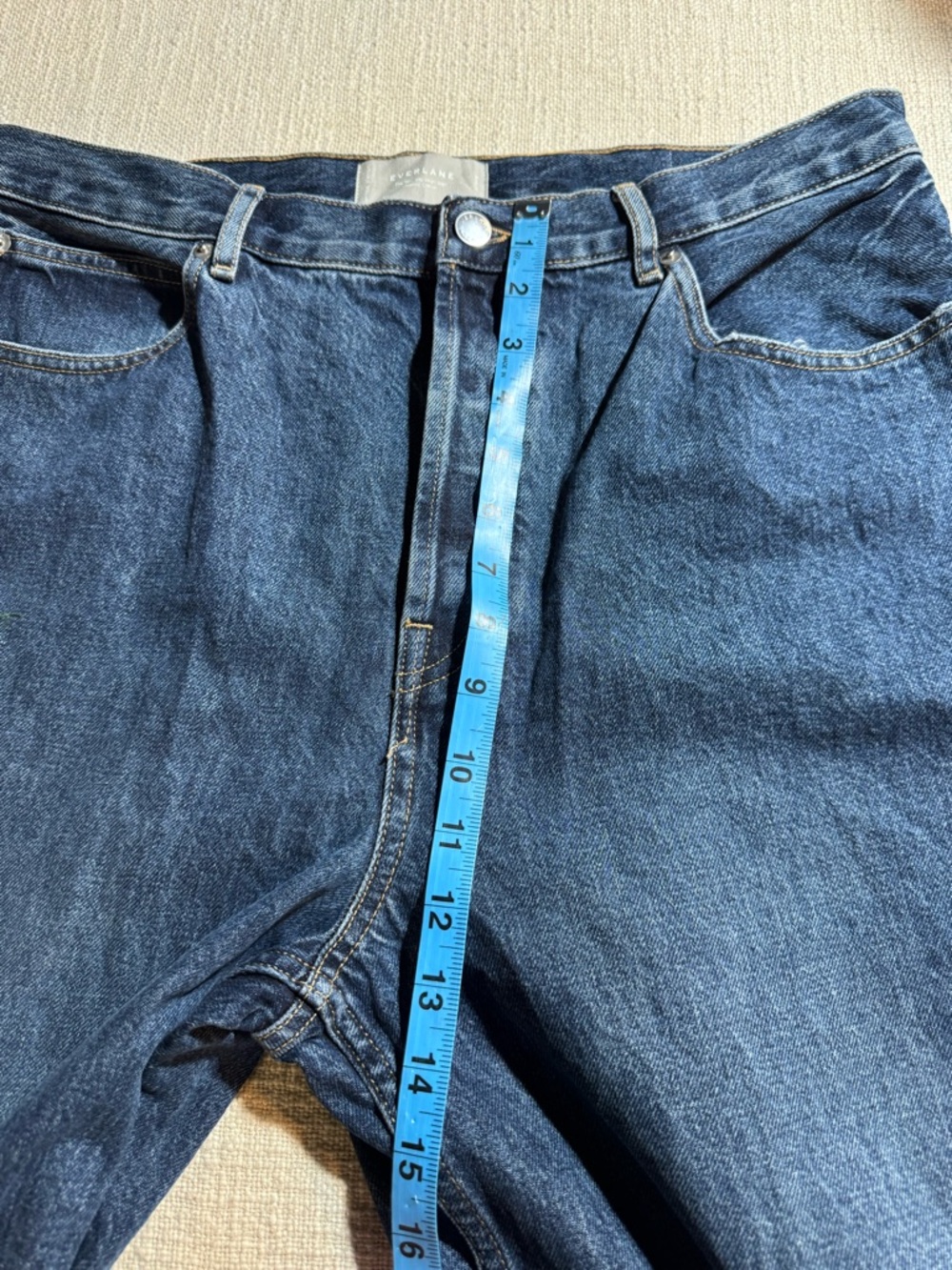 Everlane The 90s Way-High Jean Organic Cotton Denim Jeans 32 Long - Picture 10 of 11